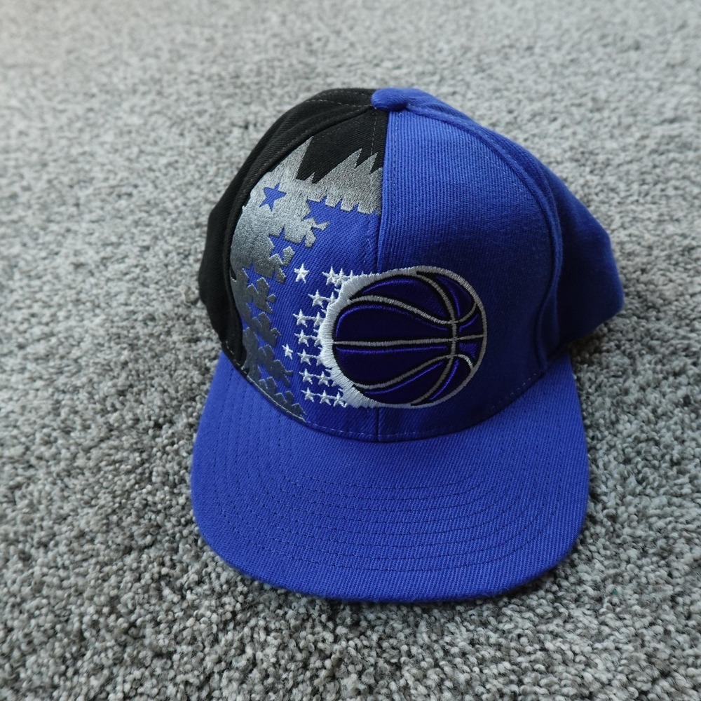 Orlando Magic Hat Cap Mens One Size Blue NBA Mitchell‎ Ness Adjustable Snap Back